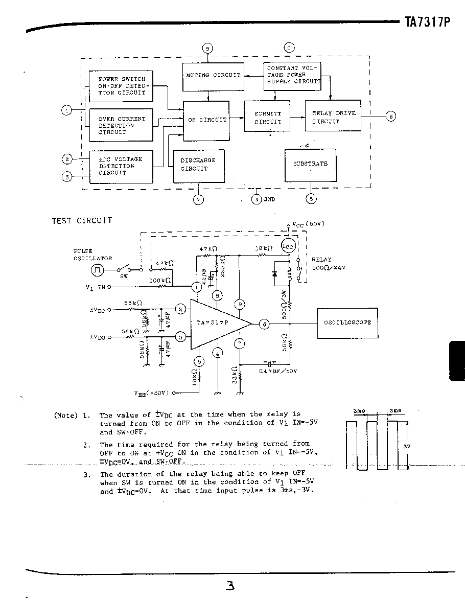 TA7317P (Toshiba) - Protection Circuit For Ocl Power Amplifier and ...